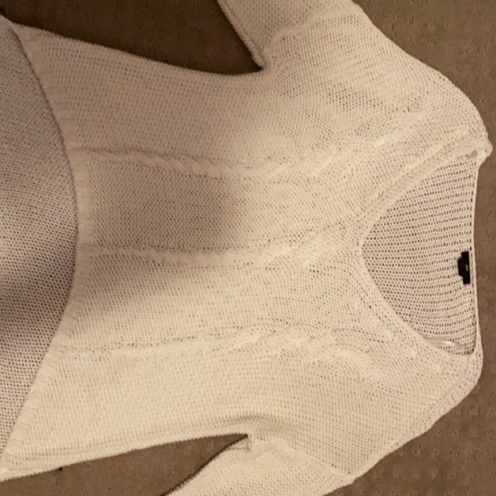 White detailed sweater